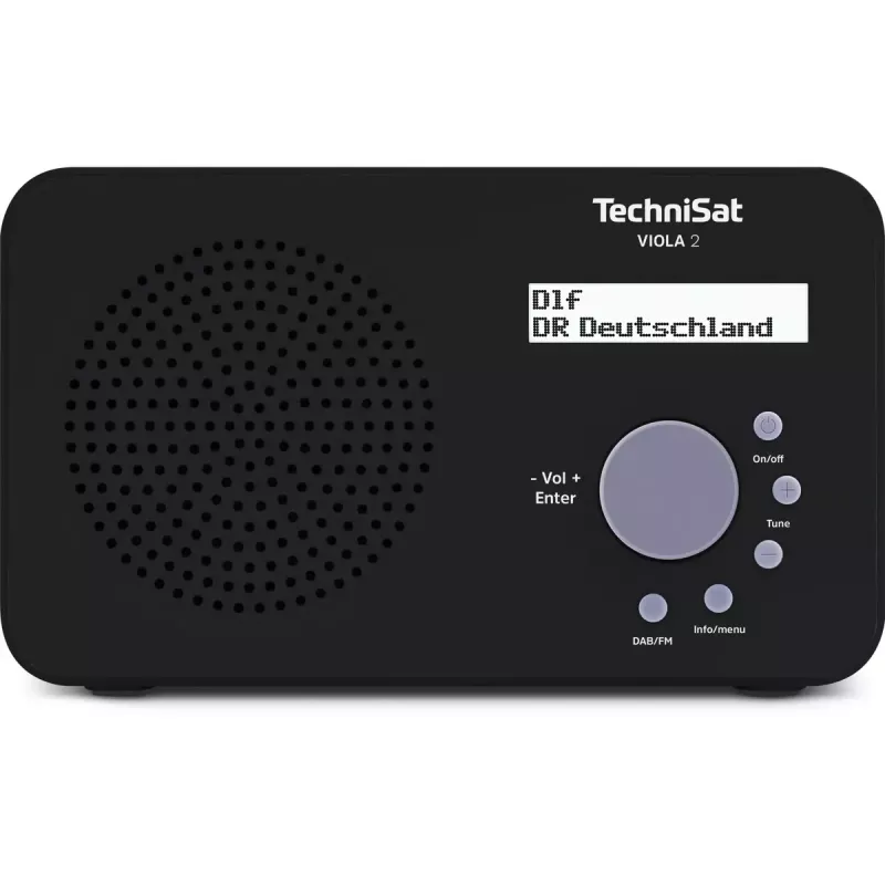 Kaasaskantav raadio TECHNISAT VIOLA 2 – DAB+ ja FM, LCD-ekraan, 1 W, 3,5 mm pesa, must