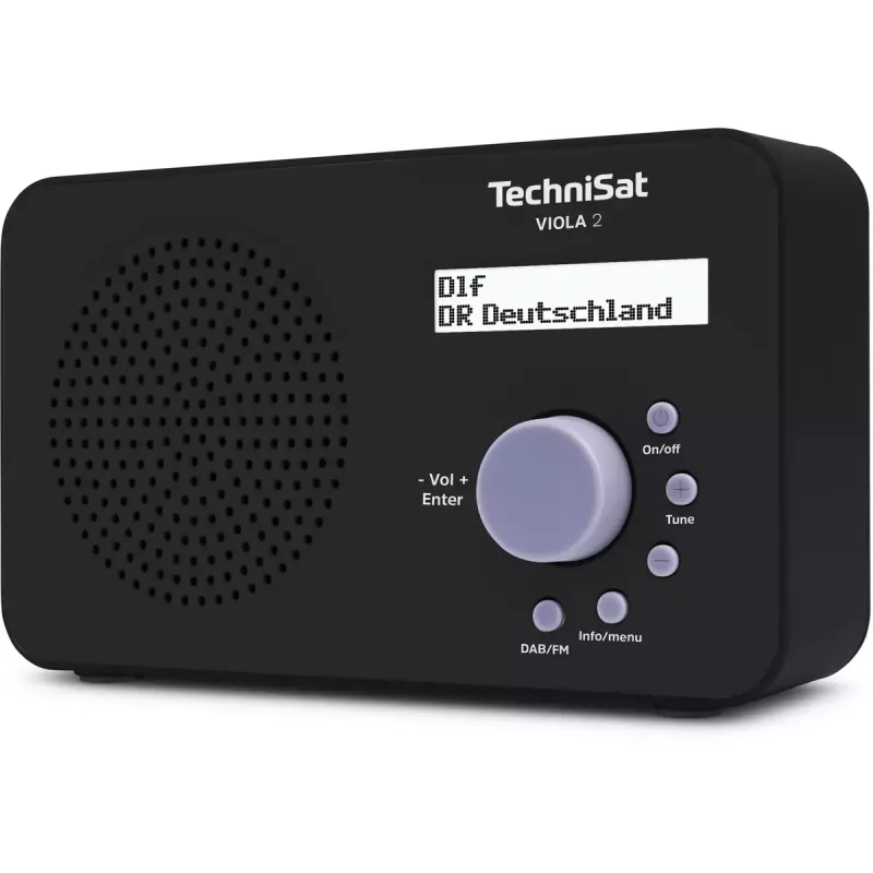 Kaasaskantav raadio TECHNISAT VIOLA 2 – DAB+ ja FM, LCD-ekraan, 1 W, 3,5 mm pesa, must
