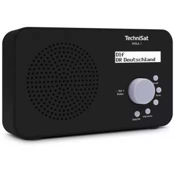 Kaasaskantav raadio TECHNISAT VIOLA 2 – DAB+ ja FM, LCD-ekraan, 1 W, 3,5 mm pesa, must