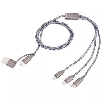 USB-C - USB-A laadimiskaabel TROIKA CBL30/GY, 1 m, hall