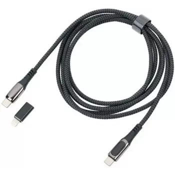 Laadimiskaabel TROIKA SPEEDY XL must – USB laadimis- ja andmekaabel, mudel CBL20/BK