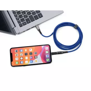 Laadimiskaabel TROIKA SPEEDY XL USB-C 2 m sinine