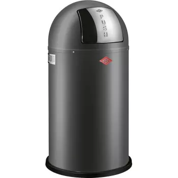 Prügikast Wesco Kickmaster Soft Graphite Matt 112769 — pedaaliga juhitav terasest prügikast, 20–25 L