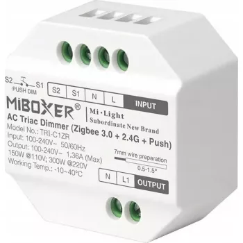 LED valgustuse kontroller MiBoxer TRI-C1ZR ZigBee 2,4 GHz — nutikas RGB/RGBW juhtimismoodul