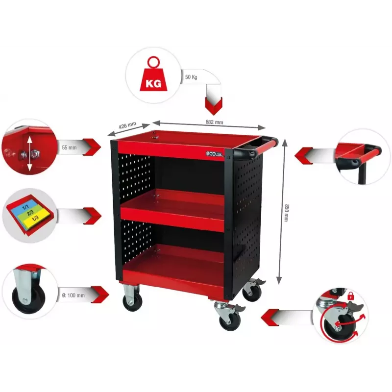 Tööriistade hoiukast KS Tools 890.0006 350x250x130 mm