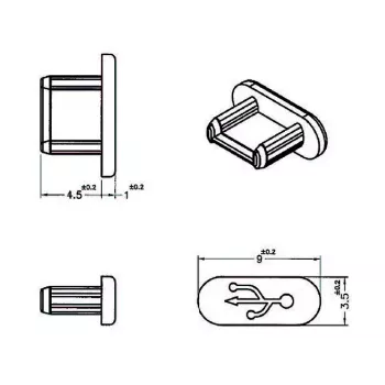 Pistikupesa kaitsekate USB Micro-B DeLOCK 64007