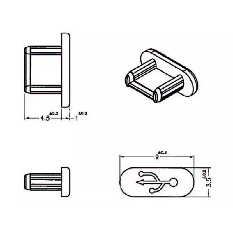 Pistikupesa kaitsekate USB Micro-B DeLOCK 64007