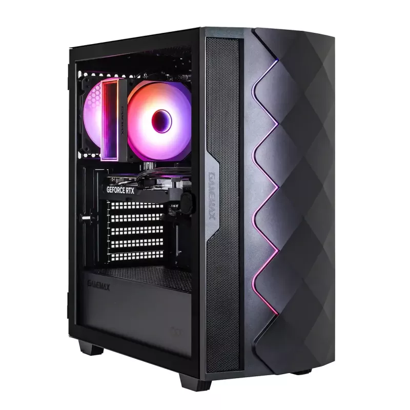 Hyrican GAMEMAX Diamond BK 7795 arvuti – AMD Ryzen 5 5500, 16 GB DDR4, 1 TB SSD, NVIDIA GeForce RTX 5050, Windows 11 Home, must