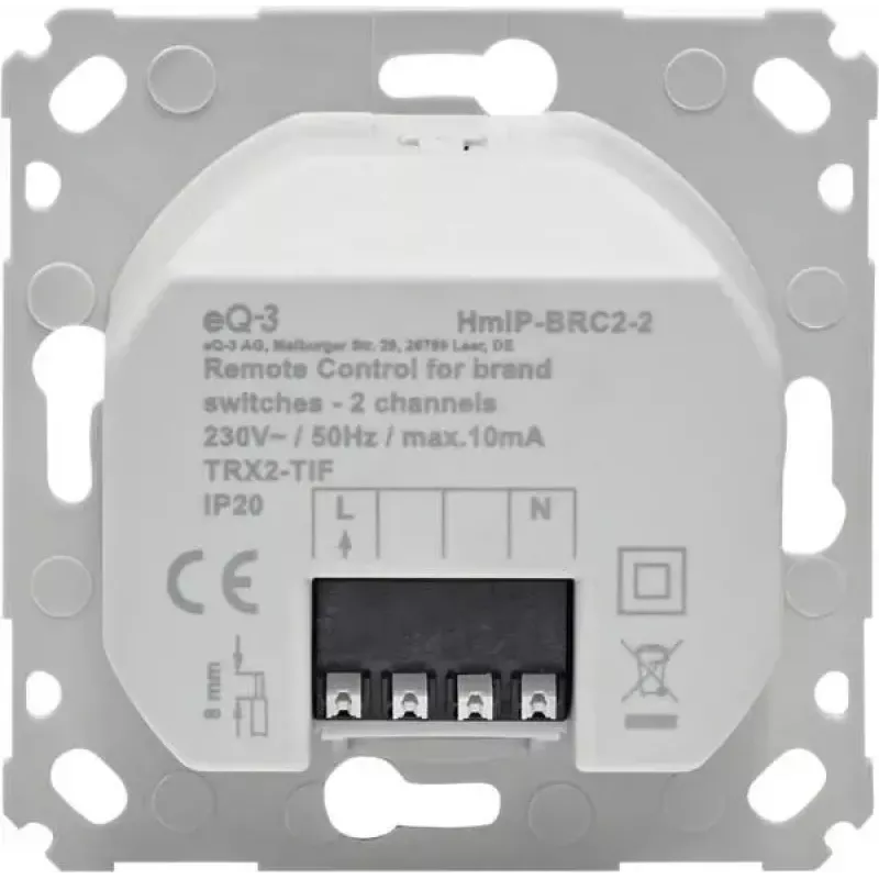 Elektrilüliti tarvik eQ-3 Homematic IP 161839A0, valge, 71×71×37 mm