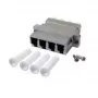 Juhtmepistik EFB Elektronik LC metallikvalge, isane, 34,7×29,2×9,3 mm