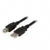 EFB Elektronik USB 2.0 A/B 3.0m USB-kaabel Must Isane/Isane