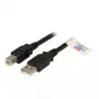EFB Elektronik USB 2.0 A/B 3.0m USB-kaabel Must Isane/Isane
