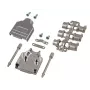 Juhtmepistik EFB Elektronik D-Sub 15-kontaktiline 29471.1, tsink hõbedane, 33×47 mm, Ø 1,3 cm