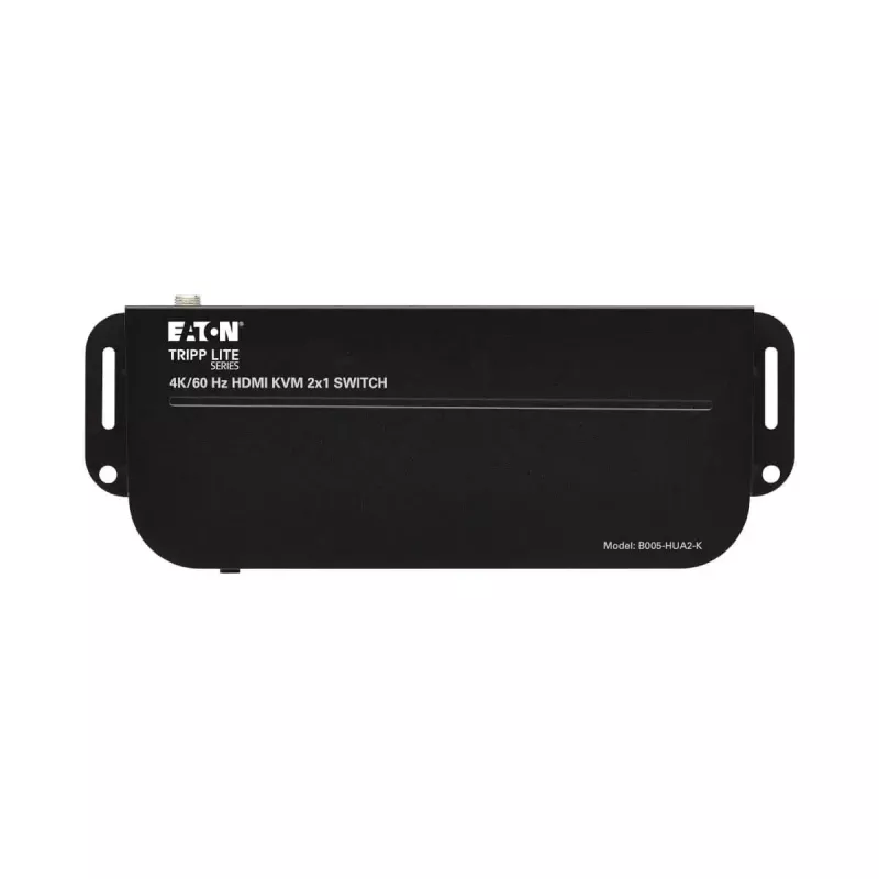 KVM-lüliti 2-port HDMI/USB Tripp Lite B005-HUA2-K — 4K 60 Hz, HDR, HDCP 2.2, IR, USB-jagamine, 1,2 m kaablid