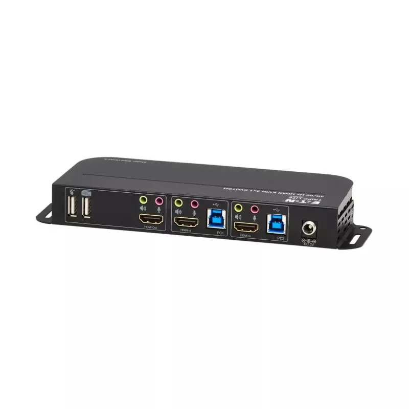 KVM-lüliti 2-port HDMI/USB Tripp Lite B005-HUA2-K — 4K 60 Hz, HDR, HDCP 2.2, IR, USB-jagamine, 1,2 m kaablid