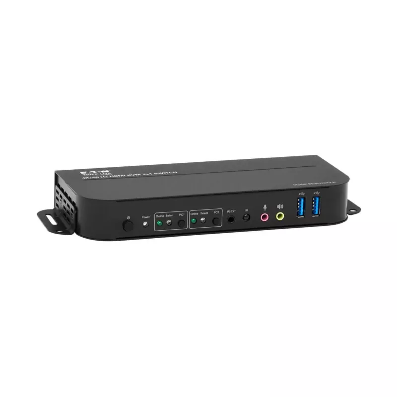 KVM-lüliti 2-port HDMI/USB Tripp Lite B005-HUA2-K — 4K 60 Hz, HDR, HDCP 2.2, IR, USB-jagamine, 1,2 m kaablid