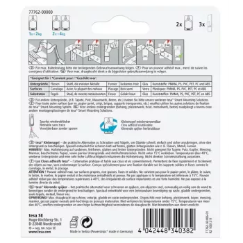 Universaalne sisehoiukonks Tesa 77762-00000-01 — valge, 2 tk pakendis