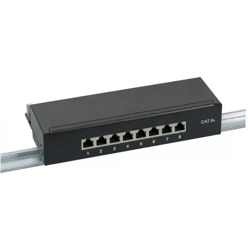 Patch-paneel EFB Elektronik 37737SW.8 RJ-45 10000 Mbit/s Must 1U
