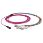 Fiiberoptiline kaabel EFB Elektronik MTPF12LCOM3-2 2 m OM3 MTP kuni 12×LC Lilla