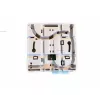 Võrgujaotuskarp EFB Elektronik FTTH-BOX-IN-6, plastkorpus, 80×80×28 mm, valge