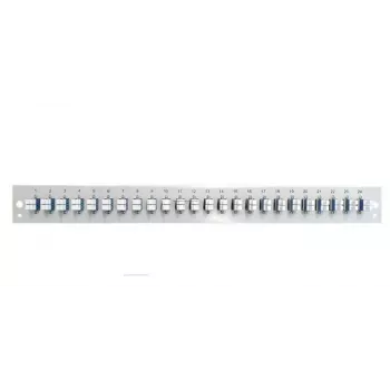 Patch-paneeli tarvik EFB Elektronik SB-FP-24SC-S-OM3 — 1U rack, 24 SC OM3 porti, hall, 432×13×43,5 mm