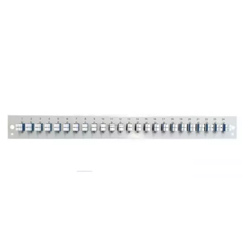 Patch-paneeli tarvik EFB Elektronik SB-FP-24SC-S-OM3 — 1U rack, 24 SC OM3 porti, hall, 432×13×43,5 mm