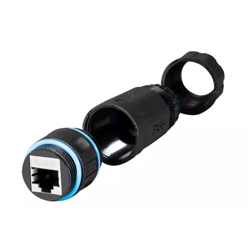 RJ45 Cat.6 IP68 adapter EFB Elektronik mudel IP68DFKRJ45WP — veekindel Etherneti konnektor