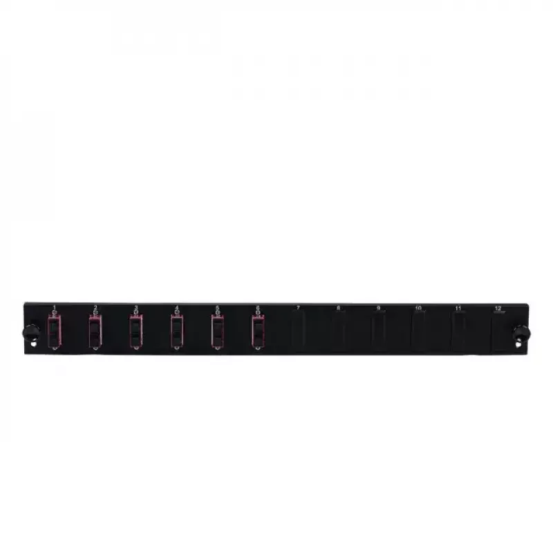 Patch-paneeli lisatarvik EFB Elektronik SB-FP-6SC-D-V-OS2 — 1U rack, 432×13×43.5 mm, hall