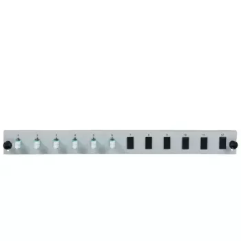 Patch-paneeli tarvik EFB Elektronik SB-FP-6SC-S-OM3 — 1U riiulikinnitus, 6x SC, OM3, 432×13×43,5 mm, hall
