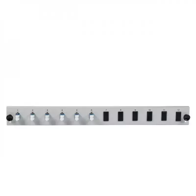 Patch-paneeli lisaseade EFB Elektronik SB-FP-6SC-S-OS2 — 1U riiulikinnitus, 432×13×43,5 mm, hall