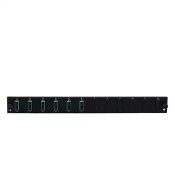 Patch-paneeli lisaseade EFB Elektronik SB-FP-S-6SC-D-V-OS2 — 1U rack-kinnitus, 6 SC dupleks, must, 432×13×43,5 mm