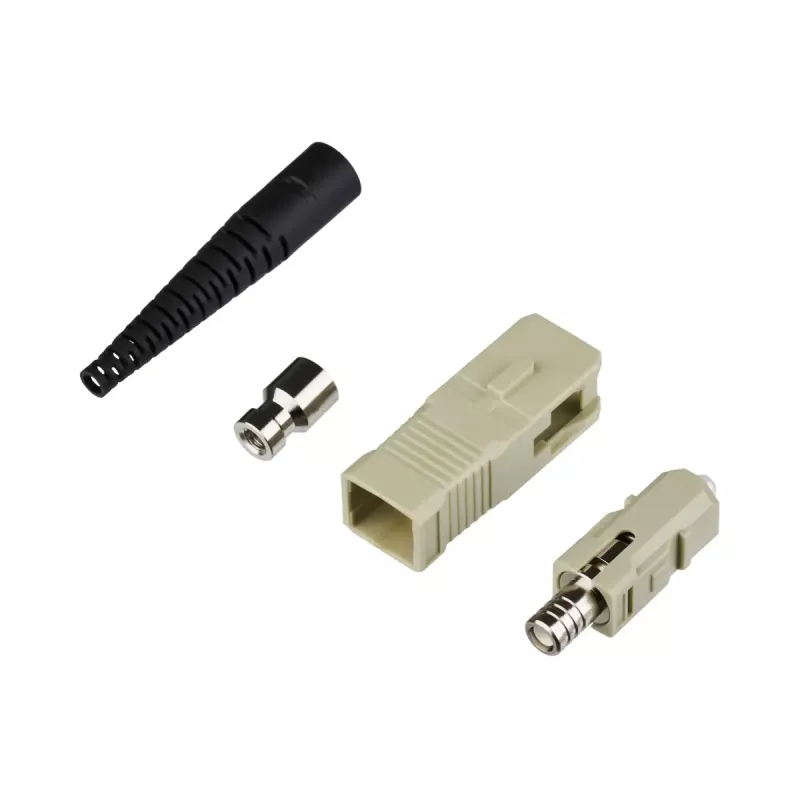 Fiiberoptiline pistik SC Male EFB Elektronik 53206.21 – SC simplex isane, beež/must