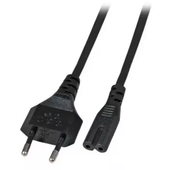 Toitekaabel EFB Elektronik Euro-C7 nurga all 180° must 3 m, 2 x 0,75 mm²