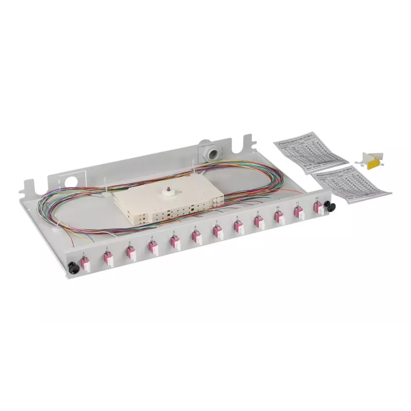 Patch panel EFB Elektronik BA71901L24OM4 1U LC OM4 Hall Metall Rack Paigaldus