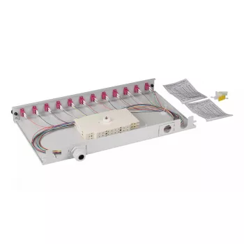 Patch panel EFB Elektronik BA71901L24OM4 1U LC OM4 Hall Metall Rack Paigaldus