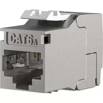 EFB Elektronik RJ45 Keystone Slimline/Shortbody Cat.6A, varjestatud, 29.2 mm, tööriistavaba paigaldus