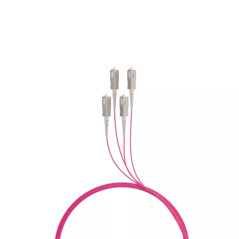 Fiiberoptiline kaabel EFB Elektronik O8301S10OM4 4x SC OM4 10 m Beež Must magenta