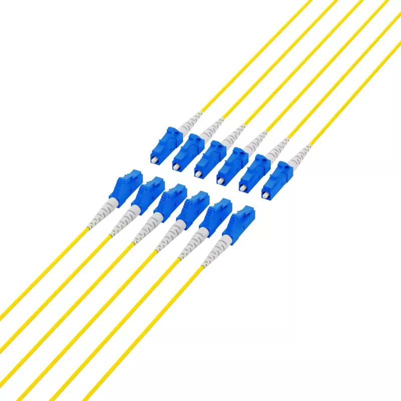 Fiiberoptiline kaabel EFB Elektronik O8342S10OS2 12x LC OS2 10 m Must Sinine Kollane