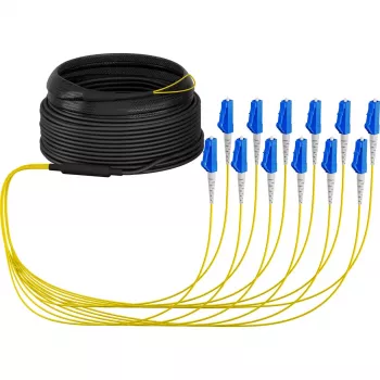 Fiiberoptiline kaabel EFB Elektronik O8342S10OS2 12x LC OS2 10 m Must Sinine Kollane
