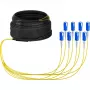 Fiiberoptiline kaabel EFB Elektronik O8321S10OS2 8x SC OS2 10 m Must Sinine Kollane