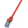 Võrgukaabel LogiLink Cat6a S/FTP RJ-45 0,5 m punane