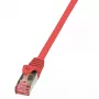 Võrgukaabel LogiLink 0.25 m punane RJ-45 Cat6 S/FTP