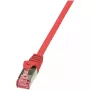 Võrgukaabel LogiLink Cat.6 S/FTP RJ-45 0,5 m punane
