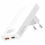 Seinakontakti USB-adapter LOGILINK PA0368 — 1×USB-A, 1×USB-C, 65 W, valge