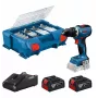 Juhtmeta löökkeeraja Bosch GSR 18V-65, 18 V, komplekt koos 2x 4,0 Ah aku ja L-Boxx'iga