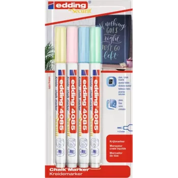 Markerikomplekt Edding 4085/4P kriidimarker 1–2 mm ots, pastellvärvid, 4 tk pakend