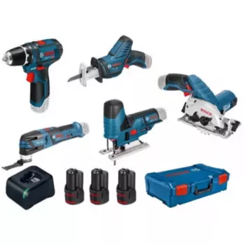 Bosch 0615A0017C 12V juhtmeta 5-tööriistakomplekt XL-Boxxiga