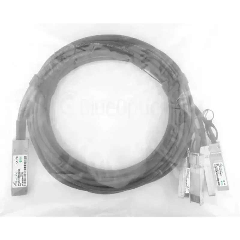 BlueOptics InfiniBand/kiudoptiline kaabel 5 m QSFP 4xSFP+ Must