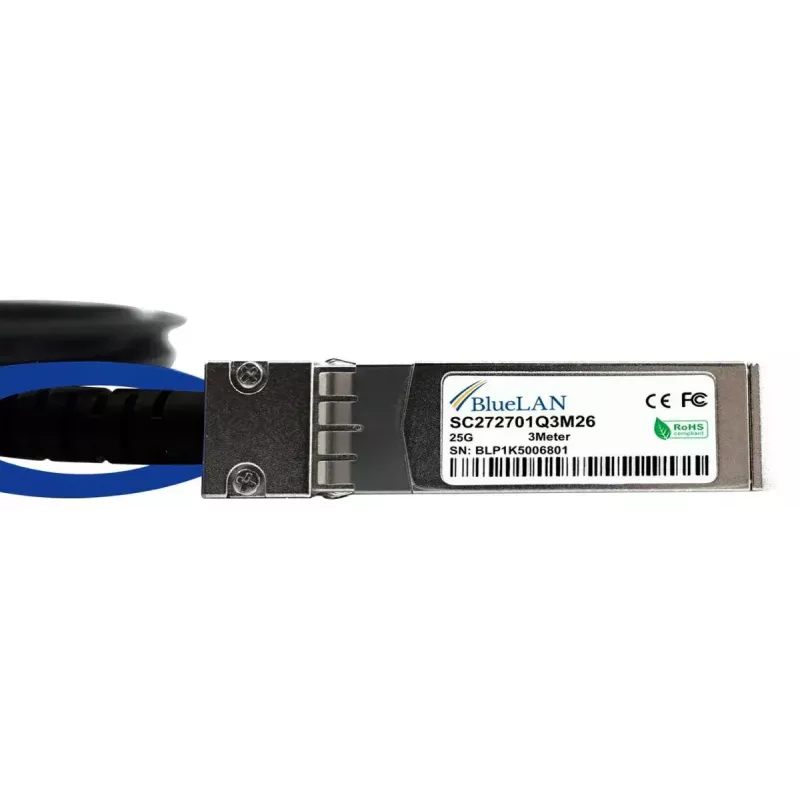 BlueOptics ET7302-DAC-0.5M-BL InfiniBand/kiudoptiline kaabel SFP28 0,5 m isane/isane