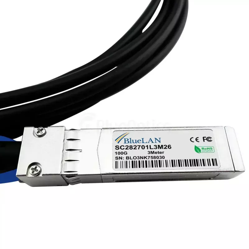 Võrgukaabel BlueOptics 100G2X25GPD2M-LEG-BL QSFP 4xSFP28 InfiniBand 2m Must